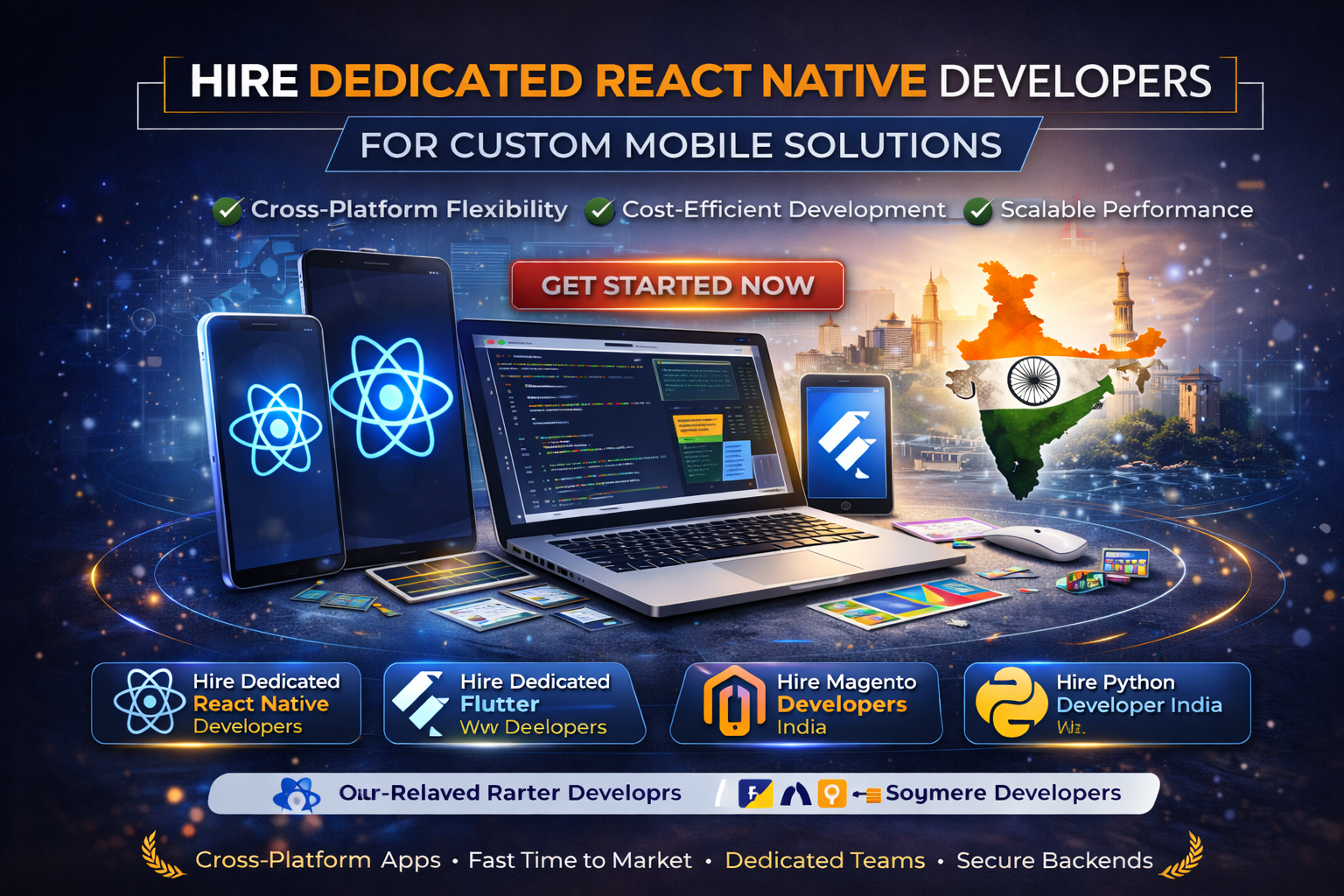 Hire Dedicated React Native Developers for Custom Mobile Solutions