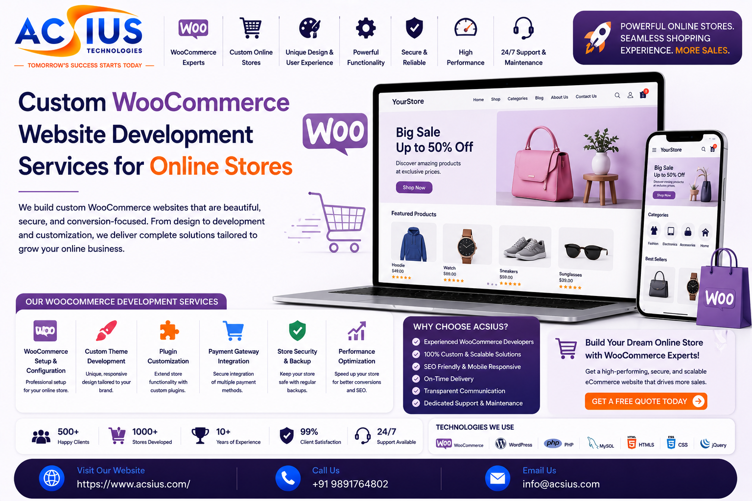 Custom WooCommerce Website Development Services for Online Stores